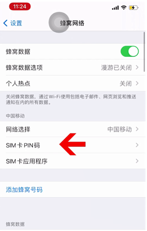 龙湾镇苹果14维修网分享如何给iPhone14的SIM卡设置密码 